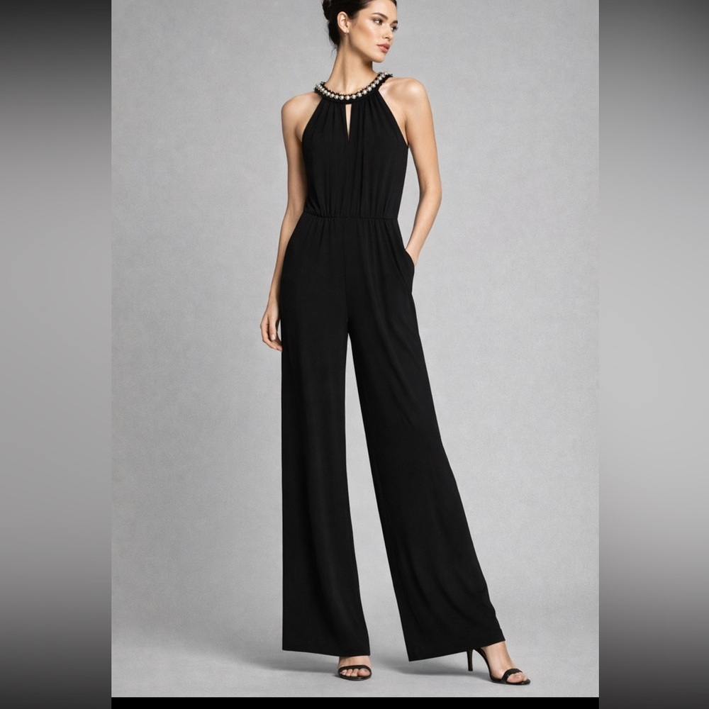 Betsey Johnson‎ Black Halter Jumpsuit quite luxury, elegant and comfortable